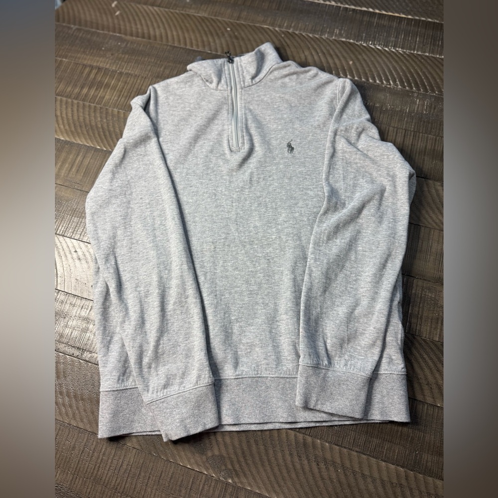 Polo by Ralph Lauren Grey Men’s 3/4 Zip Up Pullover Long Sleeve Size Medium